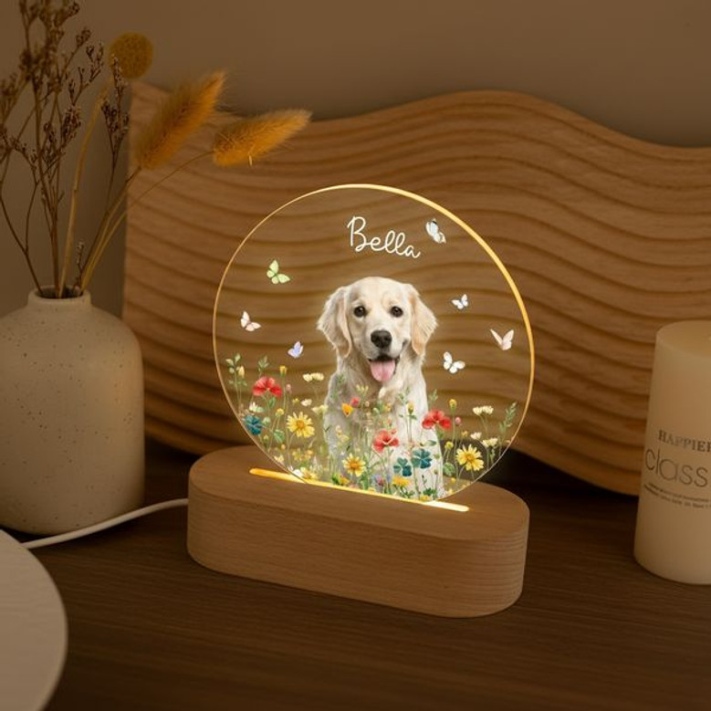 Remember Your Pet Personalized Photo Memorial Night Light