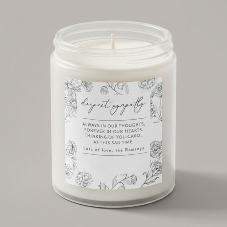 Send Your Love with a Custom Soy Wax Candle 9oz for Grief