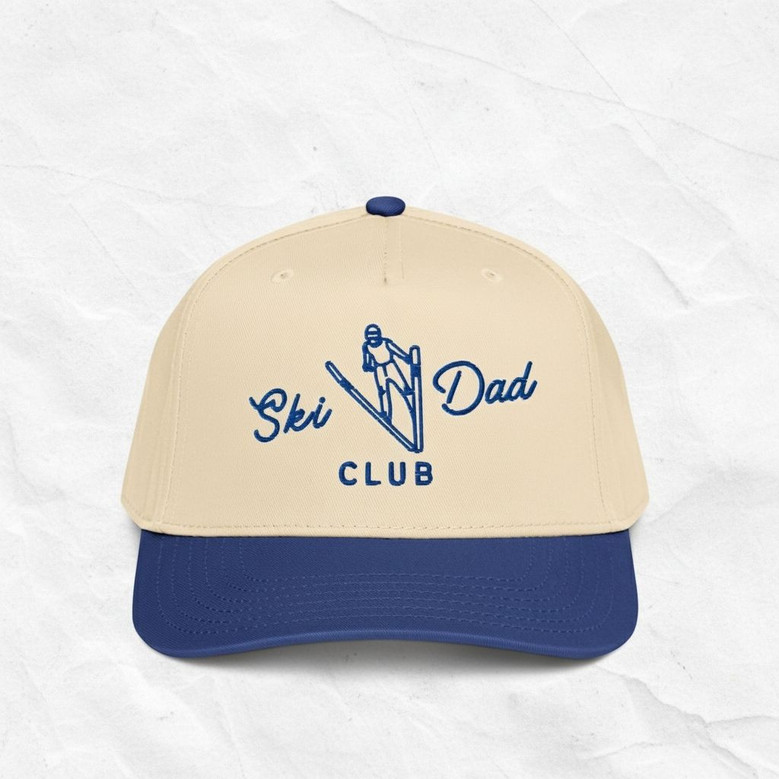 Ski Dad Club - Embroidered Mid Profile Baseball Cap
