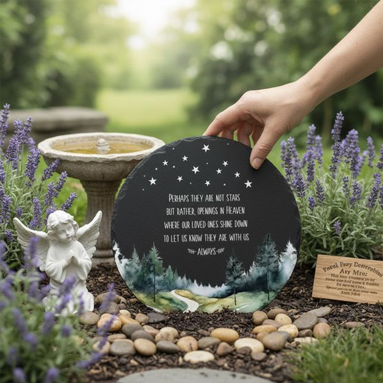 Watching From the Stars Memorial Garden Stone Keepsake Watching From the Stars Memorial Garden Stone Keepsake