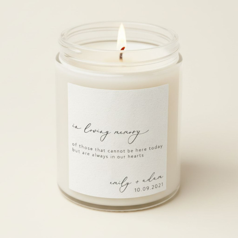 Wedding Presence Personalised Soy Wax Candle 9oz Remembrance Gift Wedding Presence Personalised Soy Wax Candle 9oz Remembrance Gift