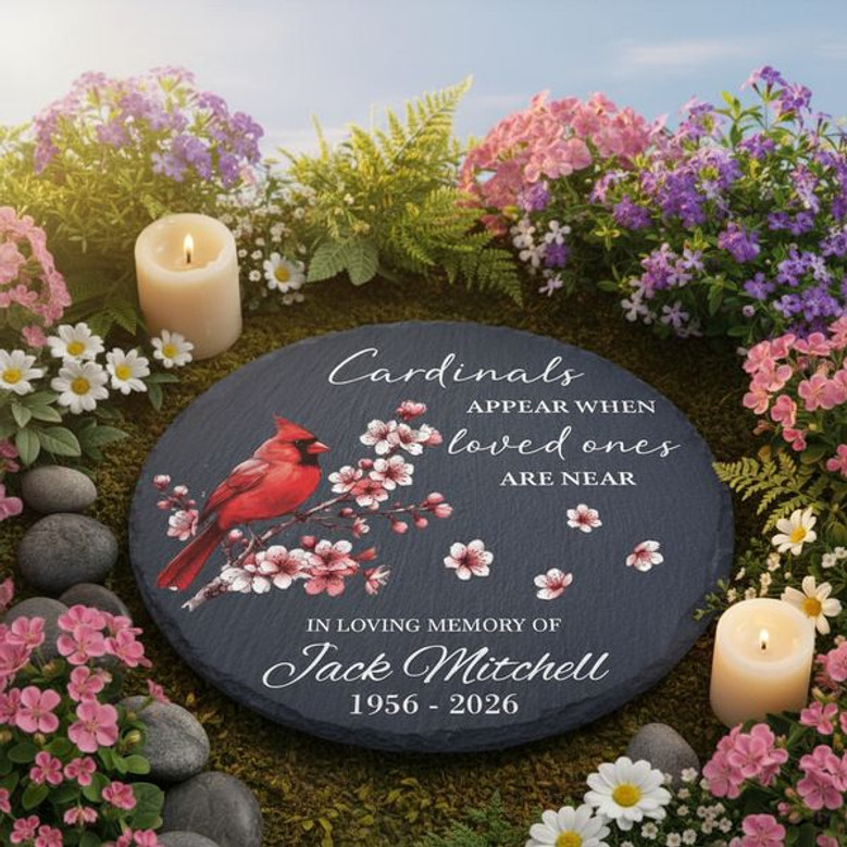 When Cardinals Appear Memorial Garden Stone Sympathy Gift When Cardinals Appear Memorial Garden Stone Sympathy Gift