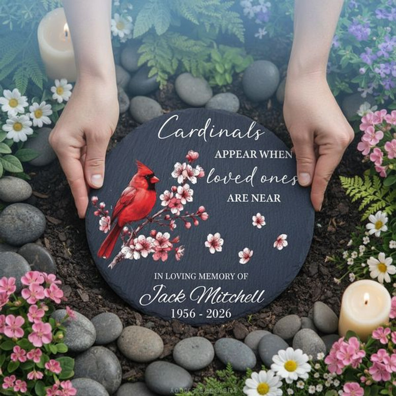 When Cardinals Appear Memorial Garden Stone Sympathy Gift When Cardinals Appear Memorial Garden Stone Sympathy Gift