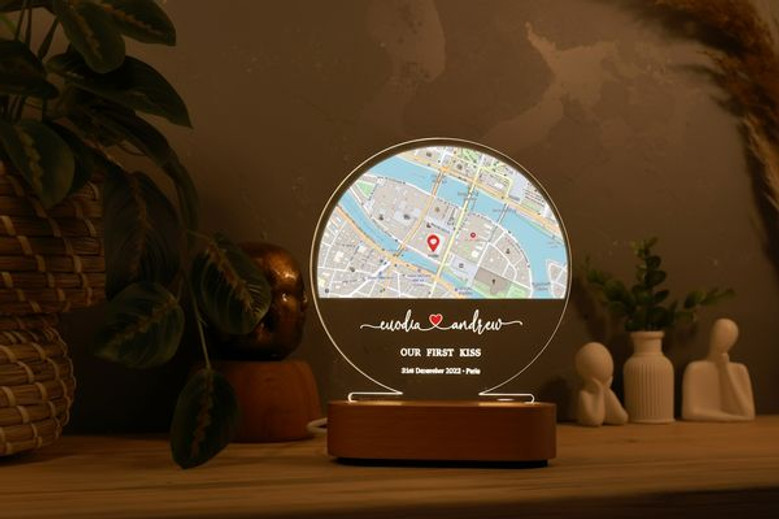 Where We Met Personalized City Map Memorial Light Night Where We Met Personalized City Map Memorial Light Night