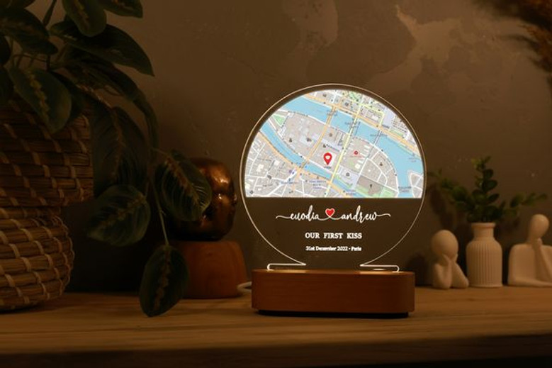 Where We Met Personalized City Map Memorial Light Night Where We Met Personalized City Map Memorial Light Night