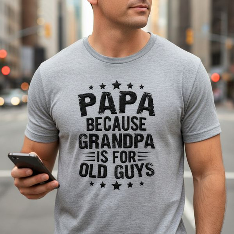 Young At Heart Papa Embroidered Comfort Colors T-shirt