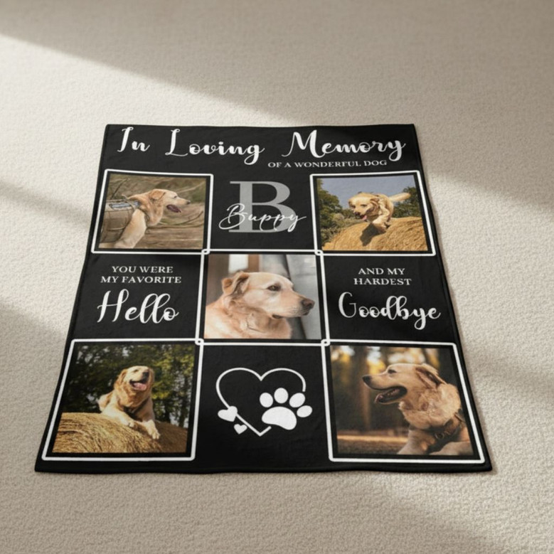 Always Near Personalized Pet Photo Collage Fleece Blanket Always Near Personalized Pet Photo Collage Fleece Blanket