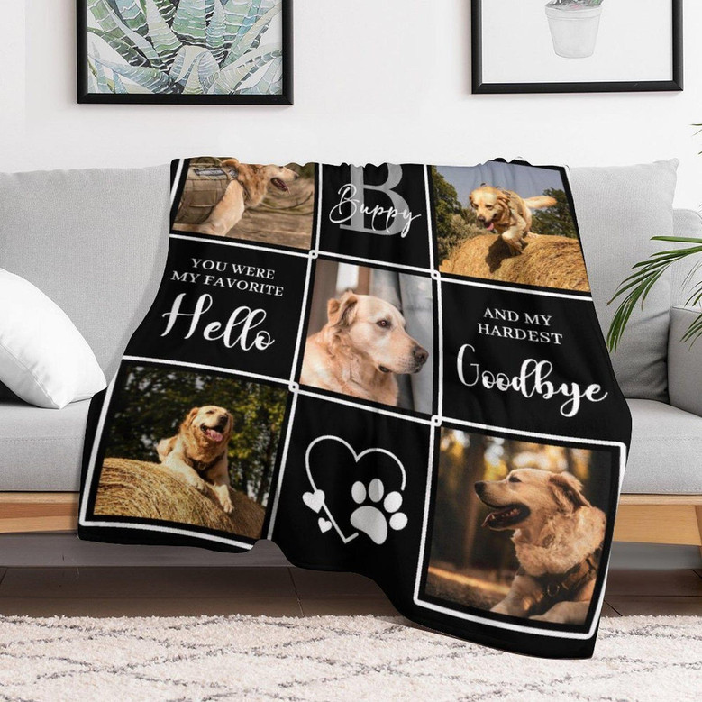 Always Near Personalized Pet Photo Collage Fleece Blanket Always Near Personalized Pet Photo Collage Fleece Blanket