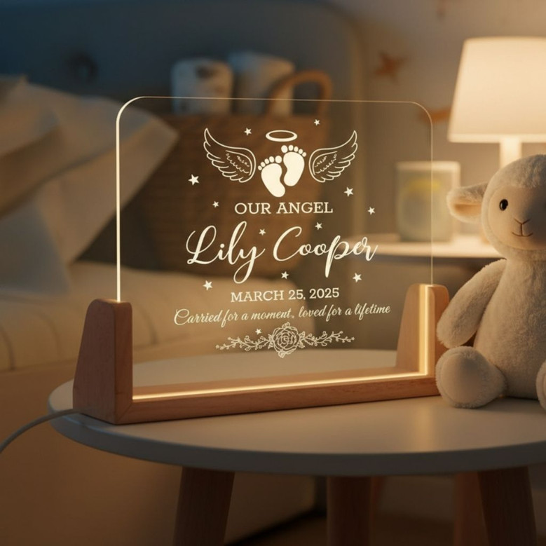 Angel Baby Memorial Light Night Miscarriage and Infant Keepsake