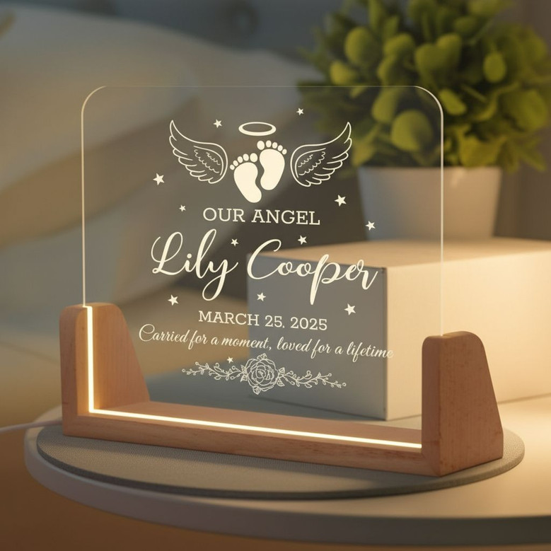 Angel Baby Memorial Light Night Miscarriage and Infant Keepsake
