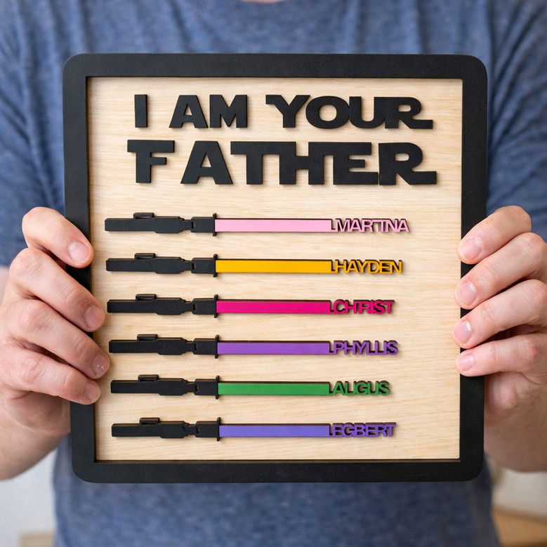 Best Dad in the Galaxy - Custom I Am Their Father Wood Sign