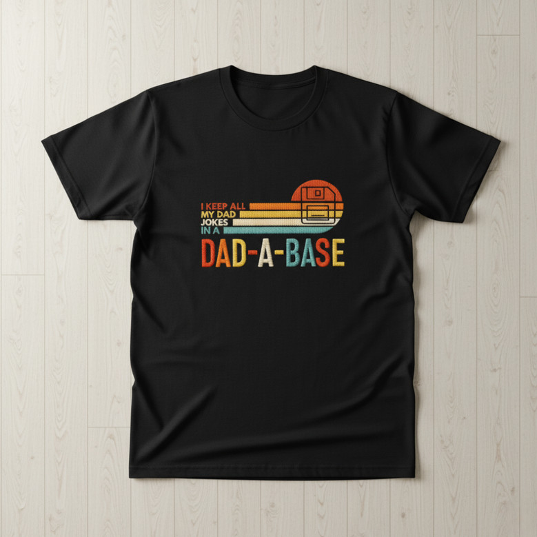 Dad-A-Base Pun Legend Embroidered Comfort Colors T-shirt