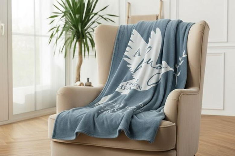 Heartfelt Remembrance Custom Memorial Fleece Blanket Gift Heartfelt Remembrance Custom Memorial Fleece Blanket Gift
