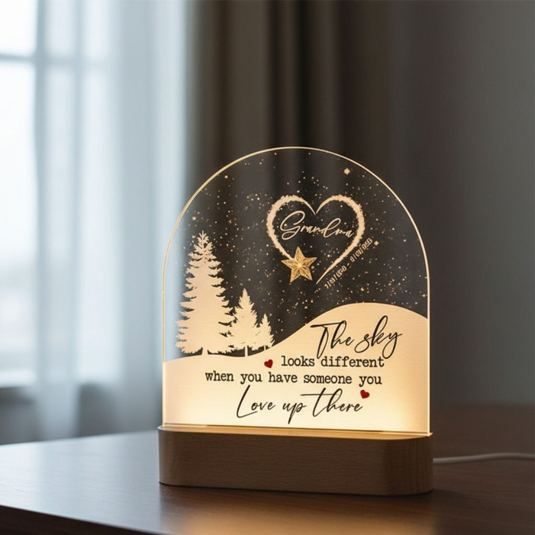 Heavenly Sky Glow Heartfelt Memorial Light Night Tribute