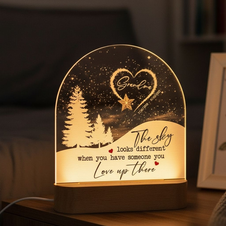 Heavenly Sky Glow Heartfelt Memorial Light Night Tribute