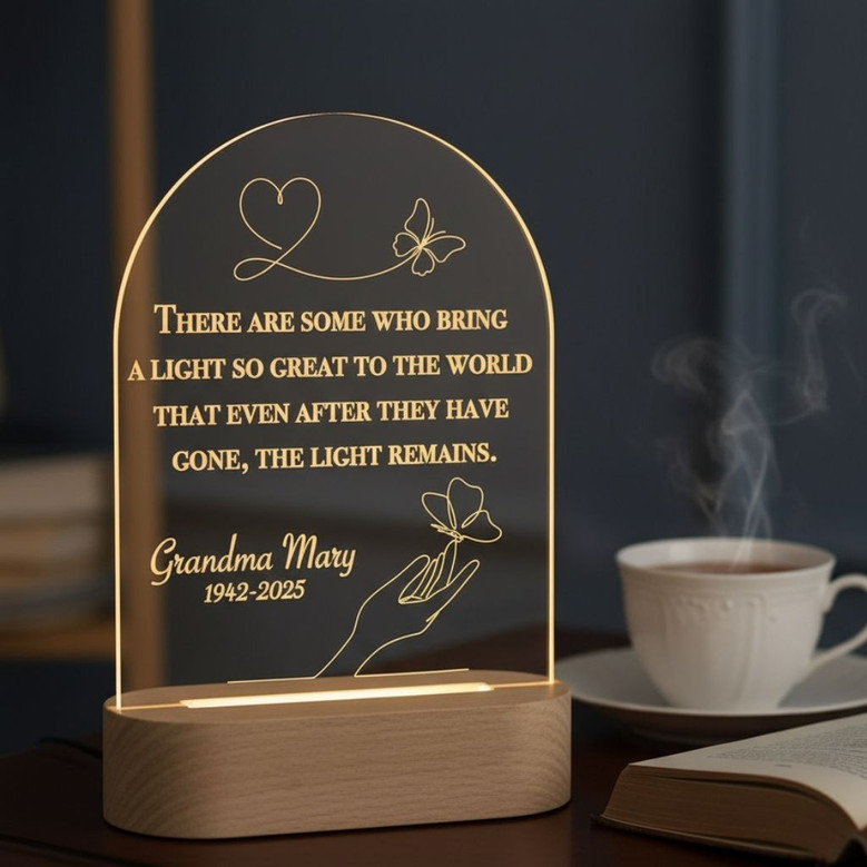 Her Light Remains Personalized Memorial Night Light Gift