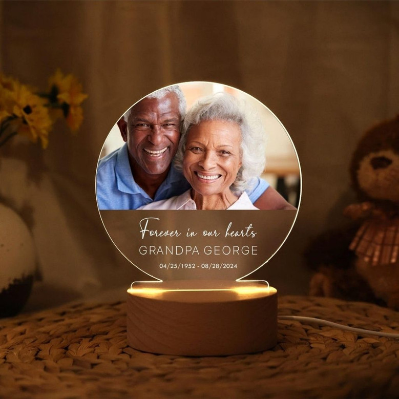 Illuminated Memories Custom Wood Photo Memorial Night Light Illuminated Memories Custom Wood Photo Memorial Night Light