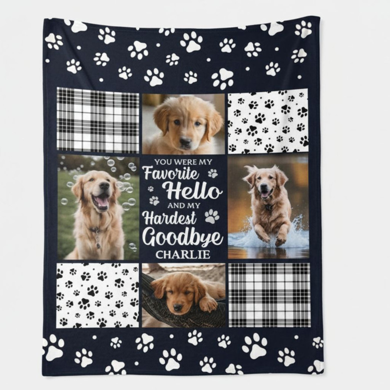 Keep Their Spirit Near with a Custom Dog Photo Fleece Blanket Keep Their Spirit Near with a Custom Dog Photo Fleece Blanket