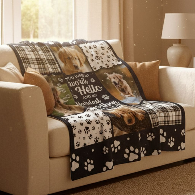 Keep Their Spirit Near with a Custom Dog Photo Fleece Blanket Keep Their Spirit Near with a Custom Dog Photo Fleece Blanket