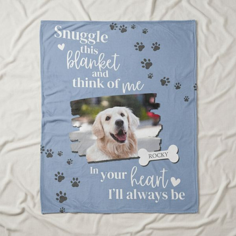 Loyal Friend Tribute Custom Dog Memorial Fleece Blanket Loyal Friend Tribute Custom Dog Memorial Fleece Blanket