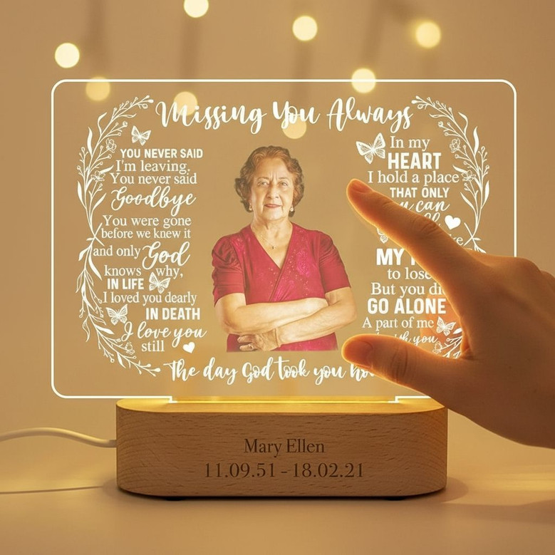 Moms Eternal Glow Personalized Photo Memorial Light Night Moms Eternal Glow Personalized Photo Memorial Light Night