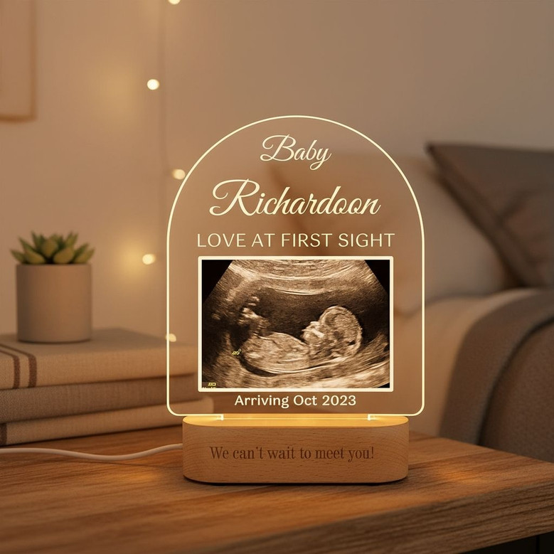 Personalized Baby Memorial LED Night Light Ultrasound Gift Personalized Baby Memorial LED Night Light Ultrasound Gift