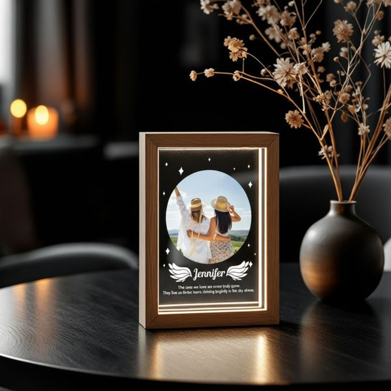 Always Loved Custom Memorial Sympathy Photo Frame Lamp Always Loved Custom Memorial Sympathy Photo Frame Lamp