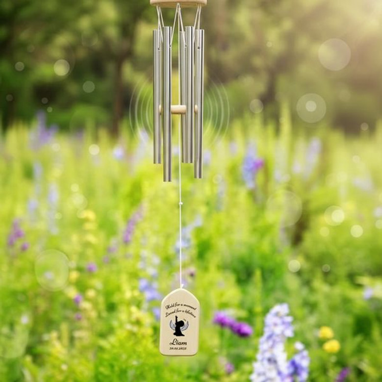 Angel Wings Whispering Personalized Baby Memorial Wind Chime