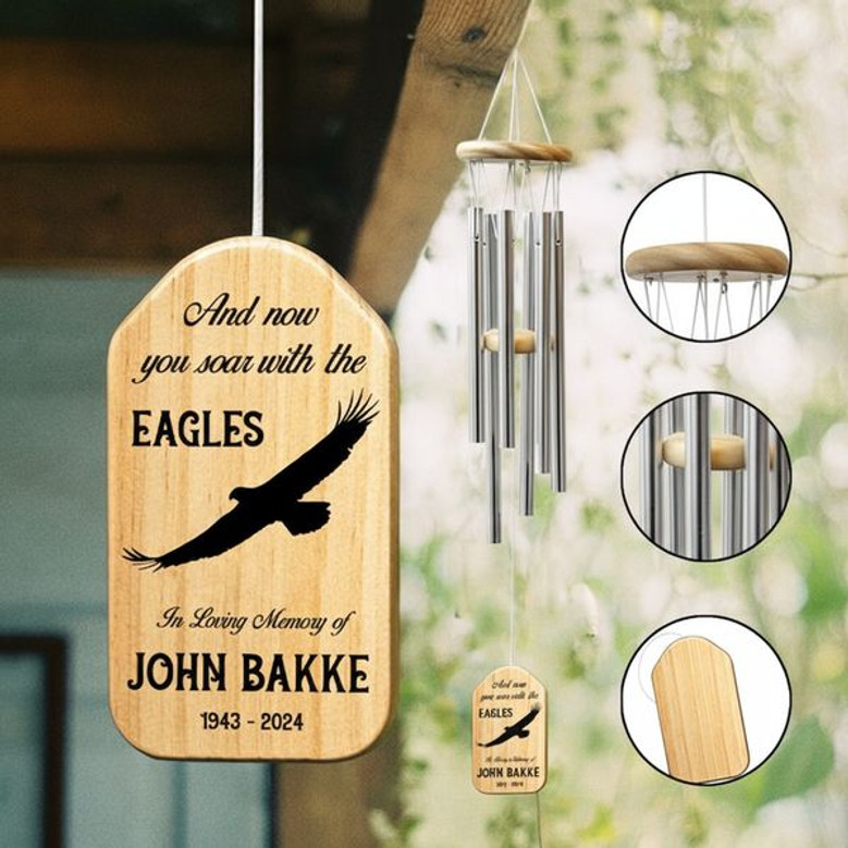 Eagles Flight Memorial Wind Chime Majestic Tribute Keepsake Eagles Flight Memorial Wind Chime Majestic Tribute Keepsake