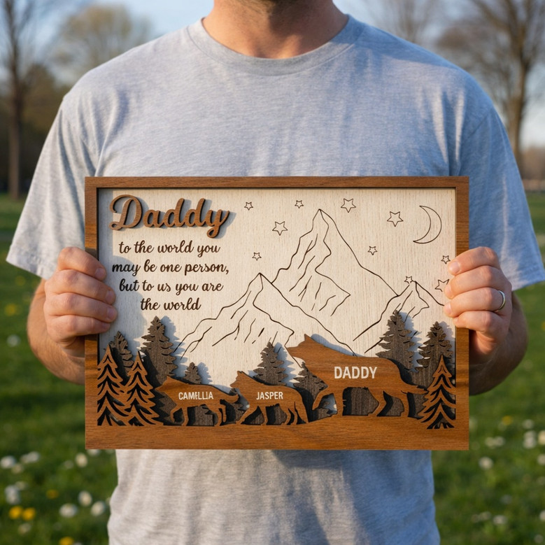 Heartfelt Father's Day Wood Sign - Meaningful Custom Gift for Dad