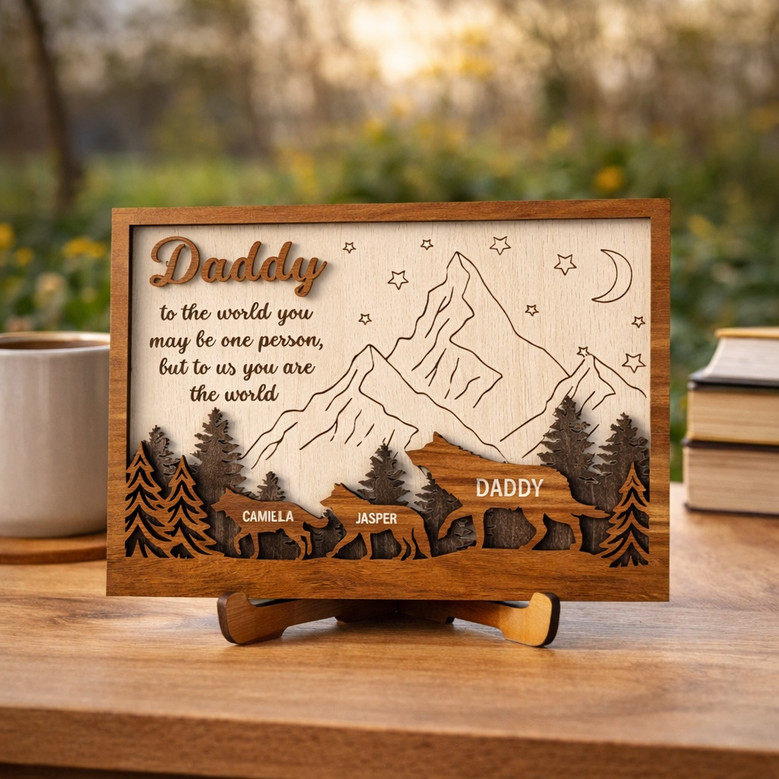 Heartfelt Father's Day Wood Sign - Meaningful Custom Gift for Dad