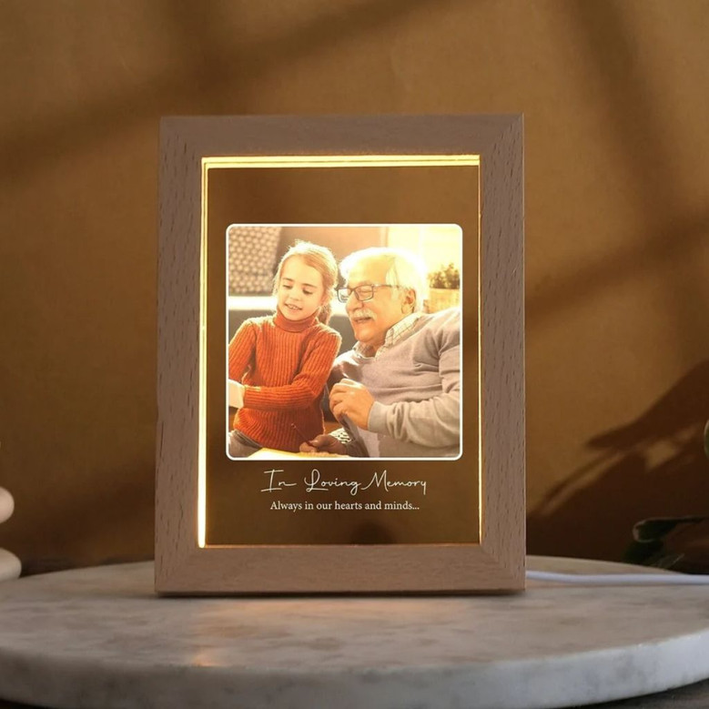 Illuminated Memories Custom Acrylic Photo Frame Lamp Illuminated Memories Custom Acrylic Photo Frame Lamp