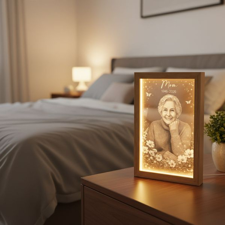 Light Up Moms Memory Personalized Photo Frame Lamp Light Up Moms Memory Personalized Photo Frame Lamp