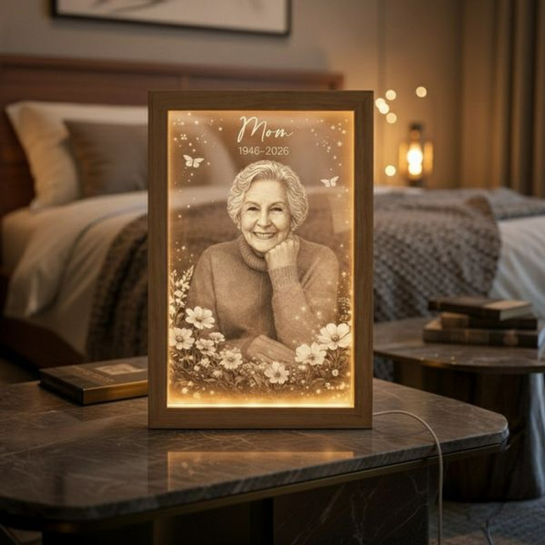 Light Up Moms Memory Personalized Photo Frame Lamp Light Up Moms Memory Personalized Photo Frame Lamp