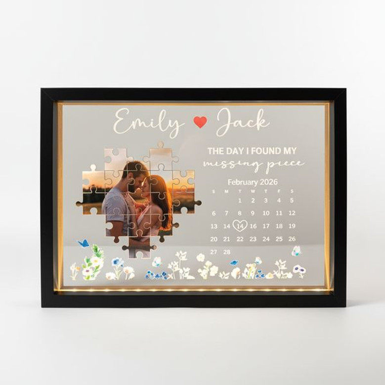Soulmates Missing Piece Photo Frame Lamp Romantic Gift Soulmates Missing Piece Photo Frame Lamp Romantic Gift