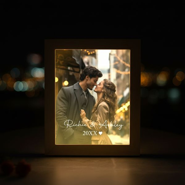 Wood Anniversary Photo Frame Lamp A Radiant Couples Keepsake Wood Anniversary Photo Frame Lamp A Radiant Couples Keepsake