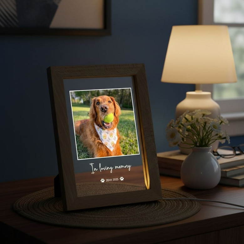 A Radiant Pet Memorial Personalized Photo Frame Lamp A Radiant Pet Memorial Personalized Photo Frame Lamp