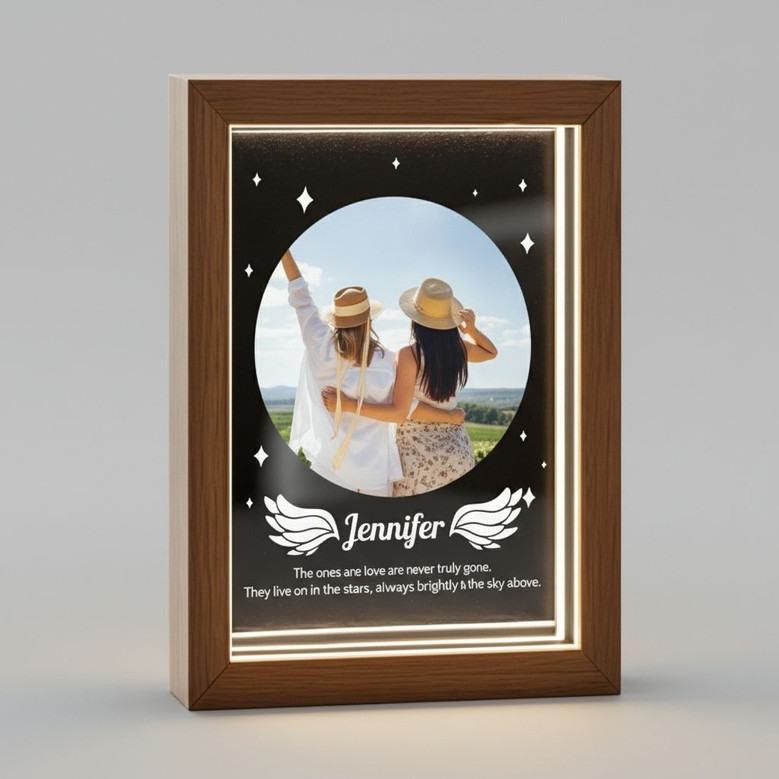 Always Loved Custom Memorial Sympathy Photo Frame Lamp Always Loved Custom Memorial Sympathy Photo Frame Lamp