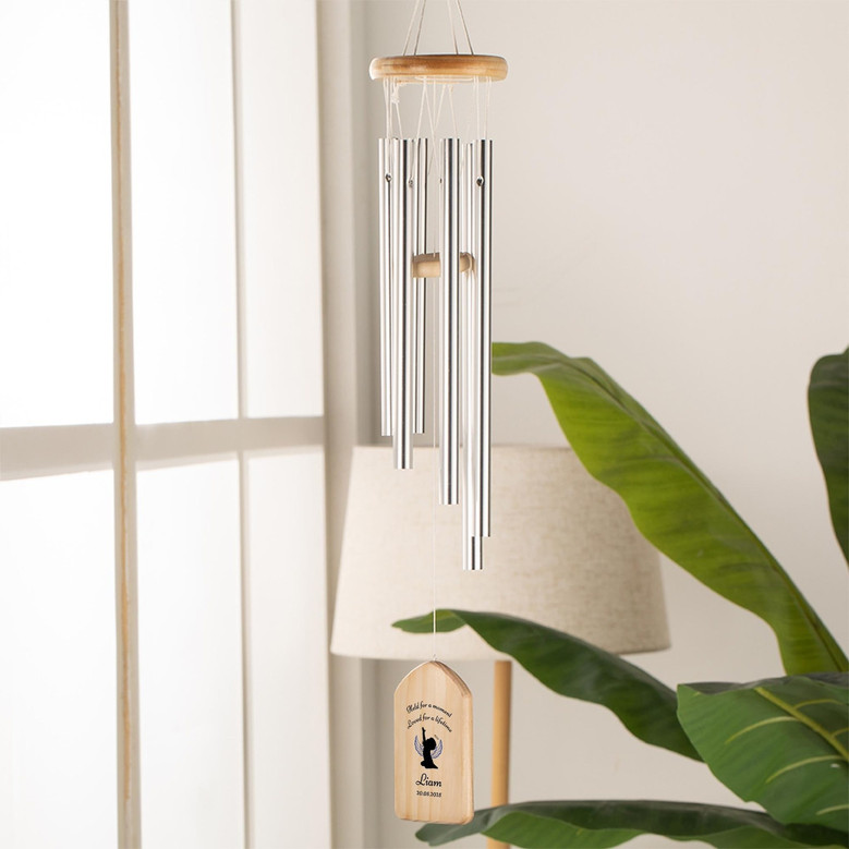 Angel Wings Whispering Personalized Baby Memorial Wind Chime