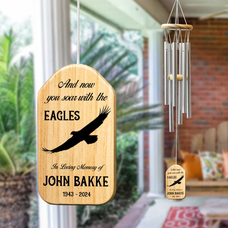 Eagles Flight Memorial Wind Chime Majestic Tribute Keepsake Eagles Flight Memorial Wind Chime Majestic Tribute Keepsake