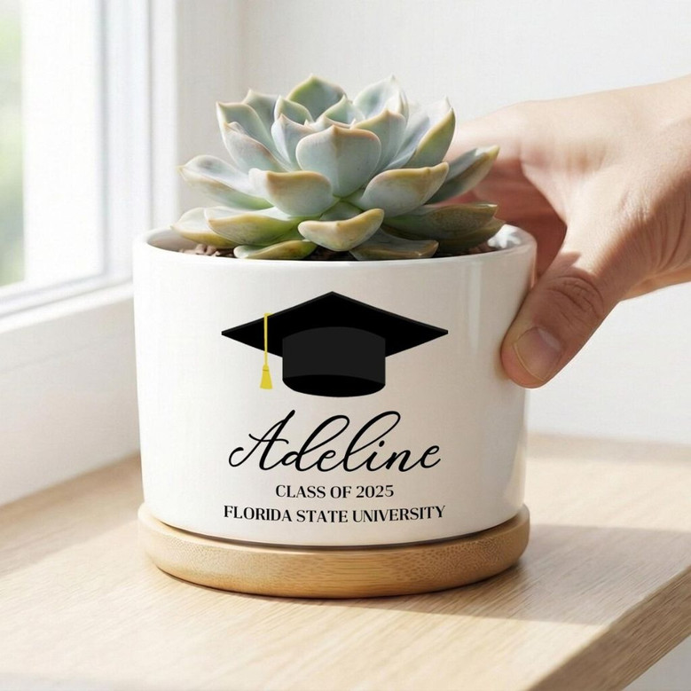 2026 Graduate Ceramic Plant Pot A Custom Gift to Cherish