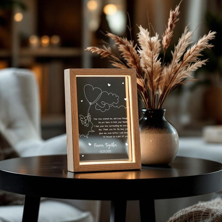 A Heaven Sent Tribute Angel Baby Memorial Photo Frame Lamp A Heaven Sent Tribute Angel Baby Memorial Photo Frame Lamp