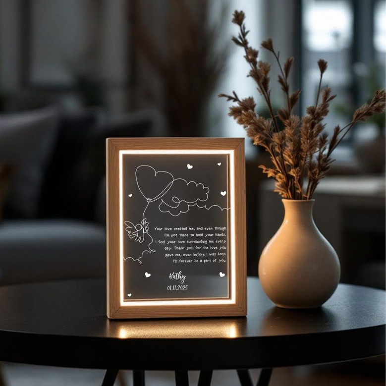 A Heaven Sent Tribute Angel Baby Memorial Photo Frame Lamp A Heaven Sent Tribute Angel Baby Memorial Photo Frame Lamp