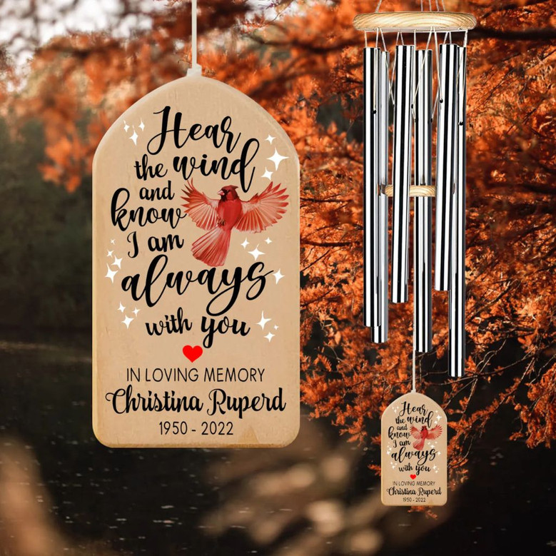 Cardinal Song of Remembrance Heartfelt Memorial Wind Chime