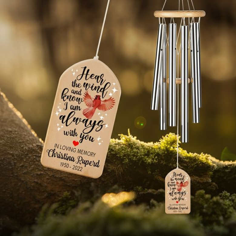 Cardinal Song of Remembrance Heartfelt Memorial Wind Chime
