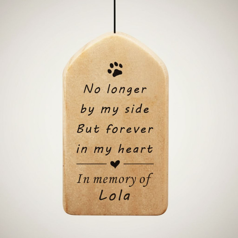 Echoes of a Loyal Heart Personalized Dog Memorial Wind Chime