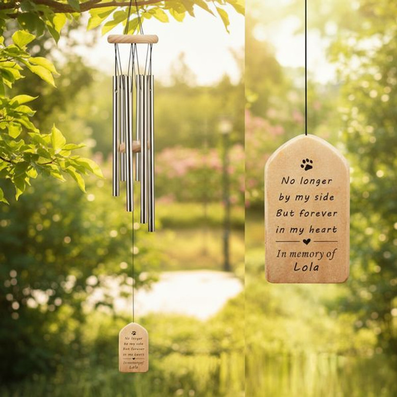 Echoes of a Loyal Heart Personalized Dog Memorial Wind Chime