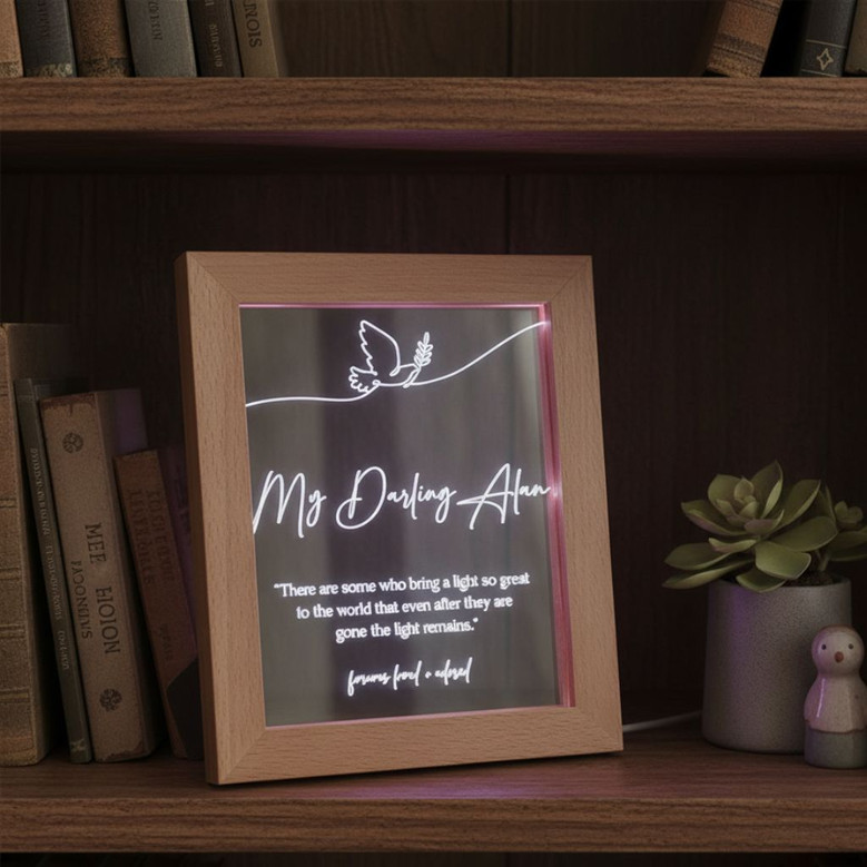 Eternal Glow Her Light Remains Photo Frame Lamp Sympathy Gift Eternal Glow Her Light Remains Photo Frame Lamp Sympathy Gift