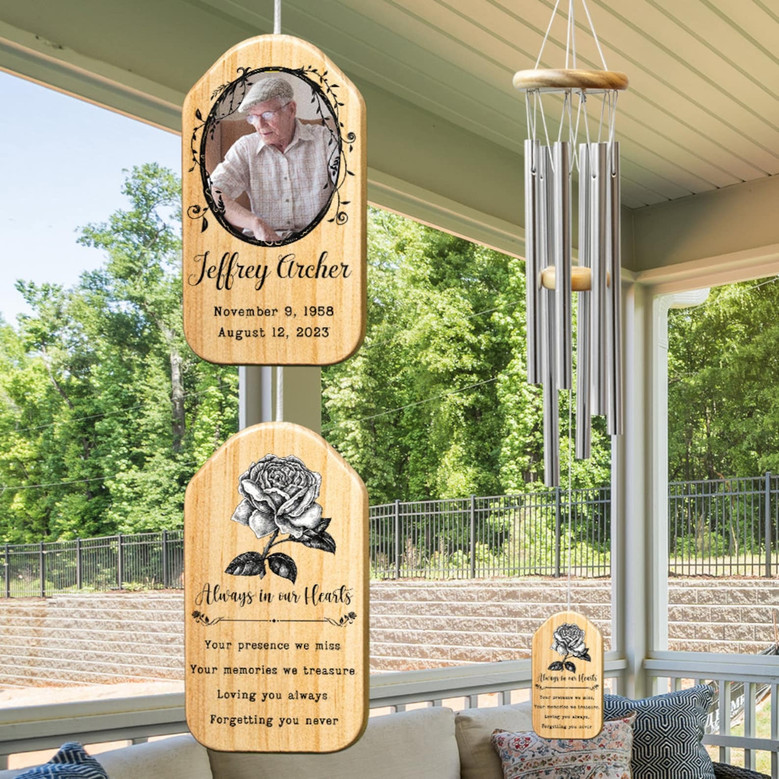 Eternal Melodies Custom Photo Memorial Wind Chime Keepsake Eternal Melodies Custom Photo Memorial Wind Chime Keepsake