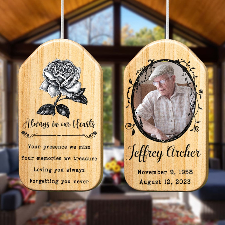 Eternal Melodies Custom Photo Memorial Wind Chime Keepsake Eternal Melodies Custom Photo Memorial Wind Chime Keepsake